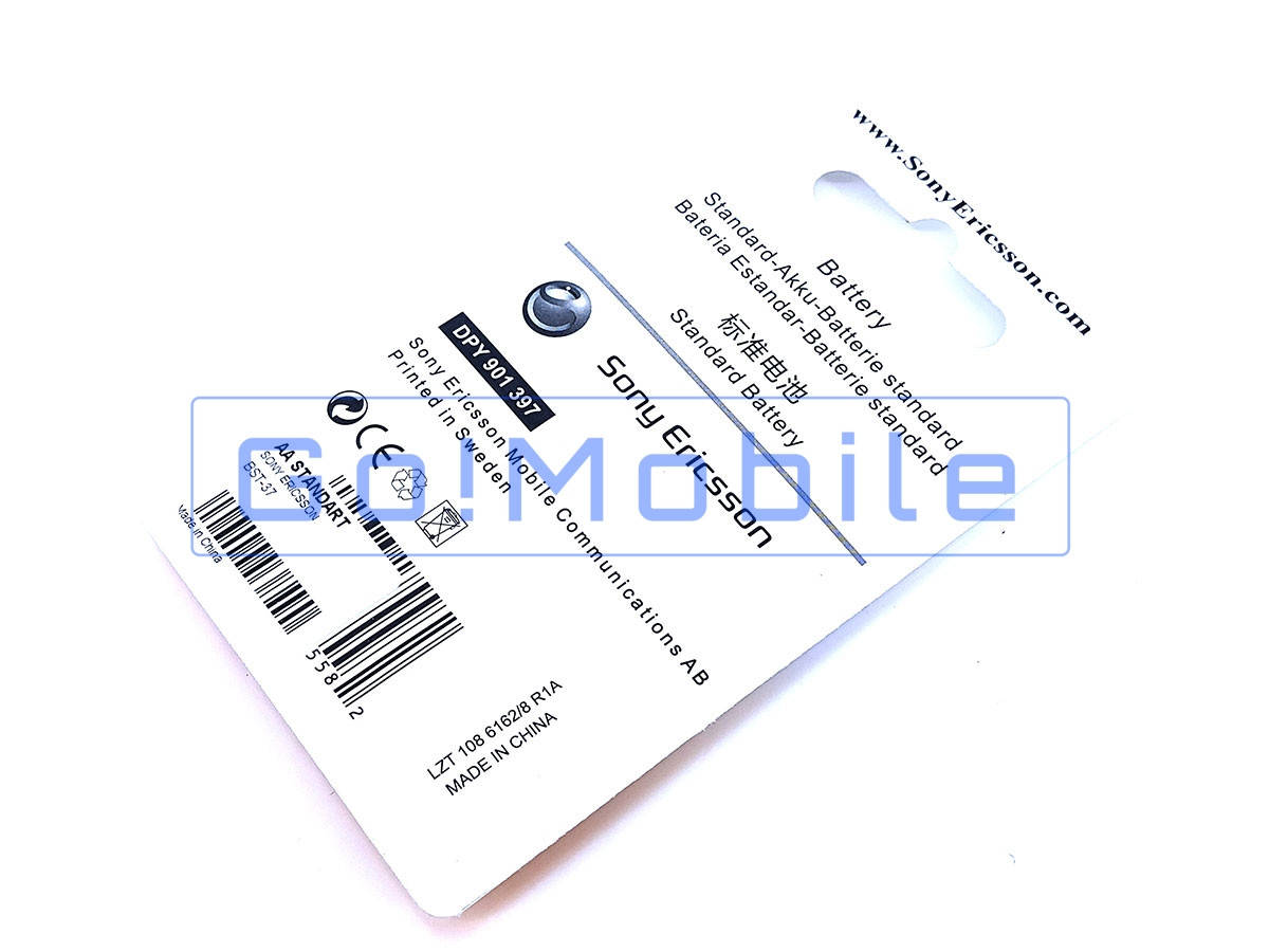 Аккумулятор для Sony Ericsson BST-37 J100i K200i, K600i, K610i, K750i, S600i, V600i, V630i AA STANDART
Аккумулятор для Sony Ericsson BST-37 J100i K200i, K600i, K610i, K750i, S600i, V600i, V630i AA STANDART