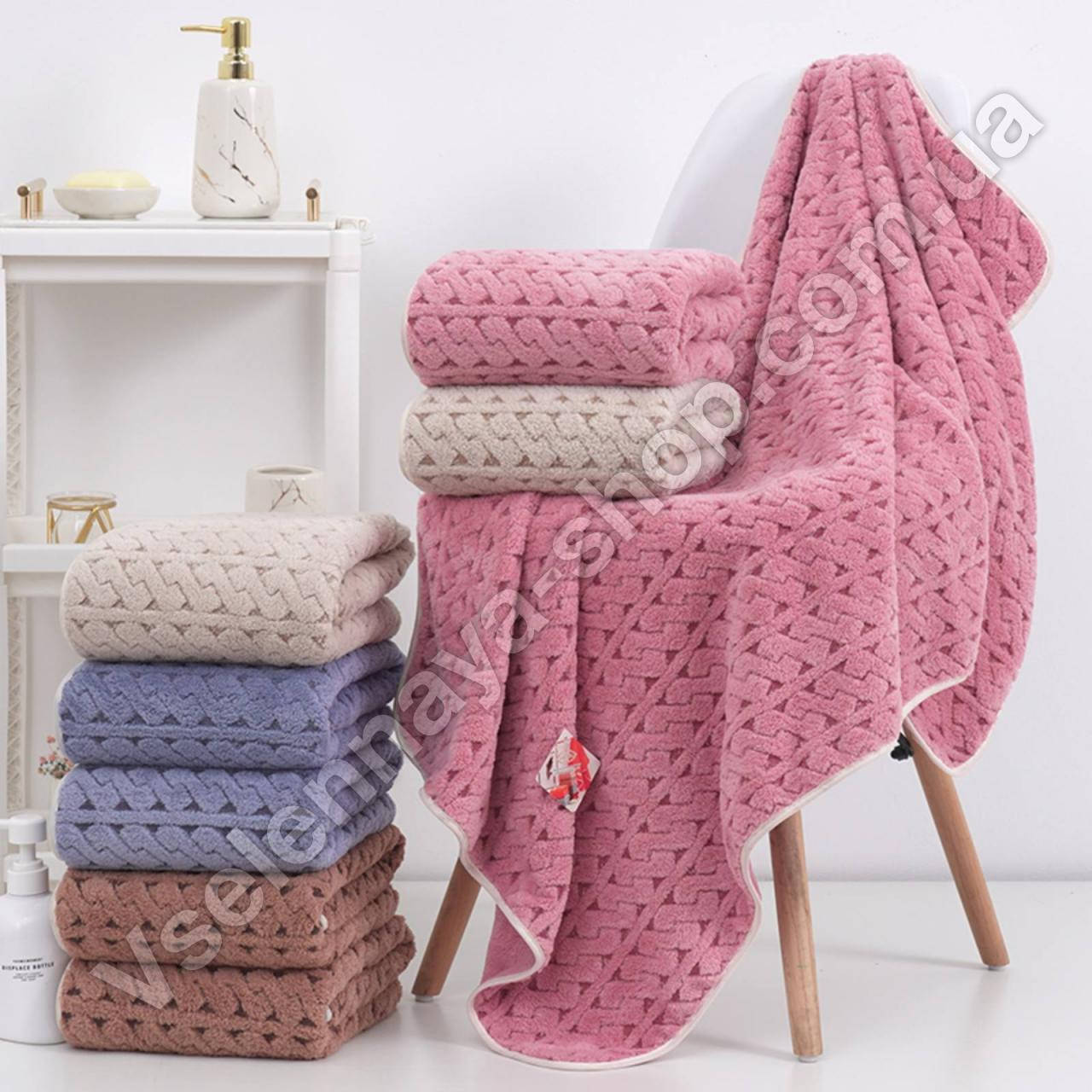 Банные полотенца Геометрия Коричневый, Разные цвета 
Банные полотенца Геометрия Коричневый, Разные цвета