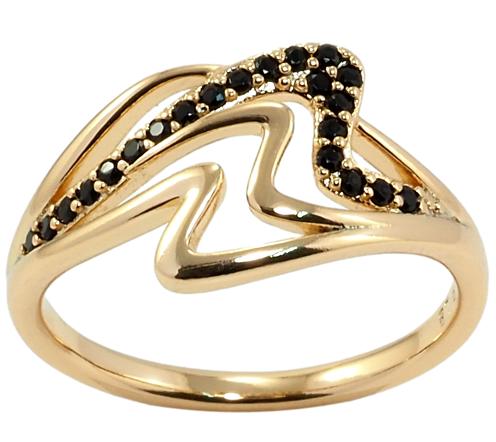 Кольцо Xuping Позолота 18K "Волнистый орнамент с черным цирконием" р.16,17,18,18.5
Кольцо Xuping Позолота 18K "Волнистый орнамент с черным цирконием" р.16,17,18,18.5