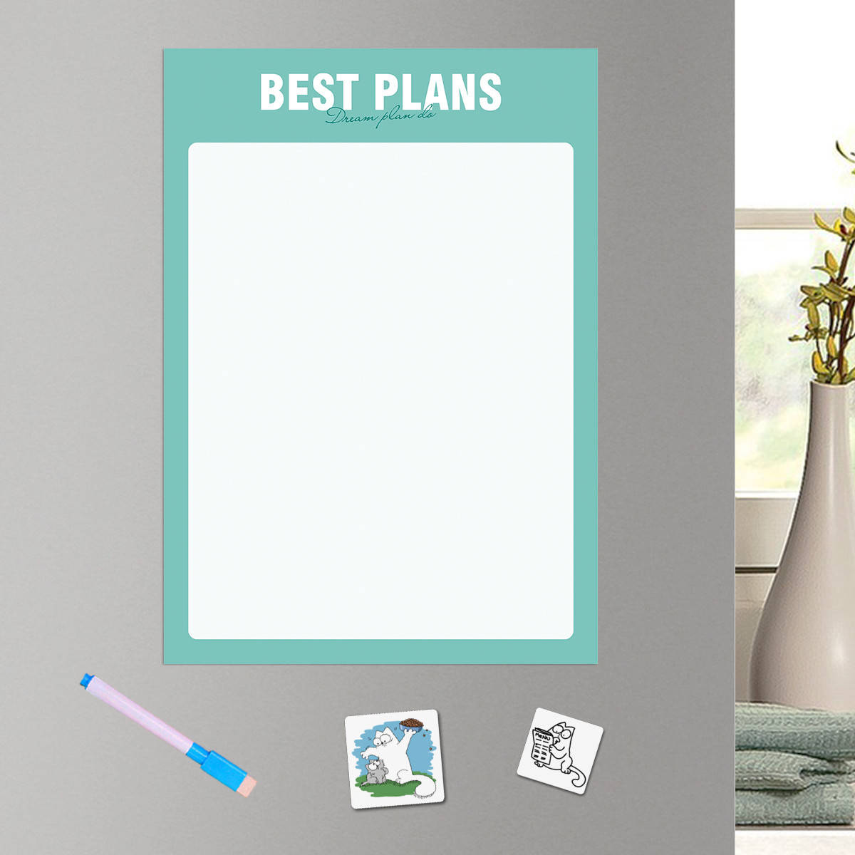 Магнитный планер "Best Plans", 21*30 cm (доска для рисования, многоразовый ежедневник на холодильник, блокнот)
Магнитный планер "Best Plans", 21*30 cm (доска для рисования, многоразовый ежедневник на холодильник, блокнот)