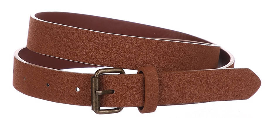 Женский узкий пояс из эко кожи H&M коричневый TS 
Женский узкий пояс из эко кожи H&M коричневый TS