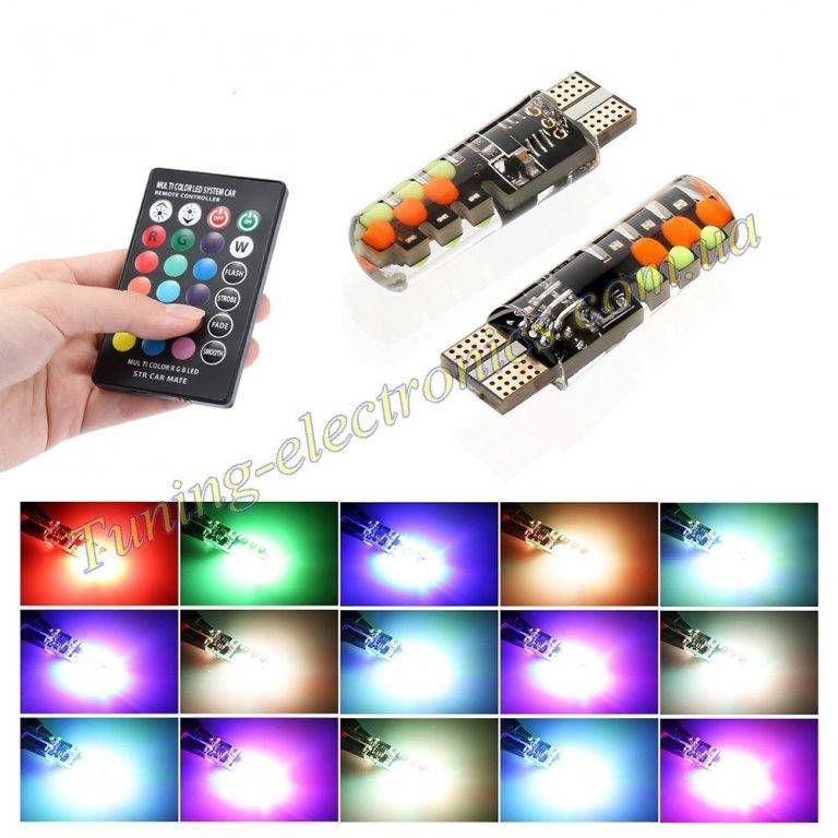 Светодиодные лампы в габариты Стробоскопы RGB T10 w5w с пультом (второе поколение) ярче предыдущих моделей
Светодиодные лампы в габариты Стробоскопы RGB T10 w5w с пультом (второе поколение) ярче предыдущих моделей