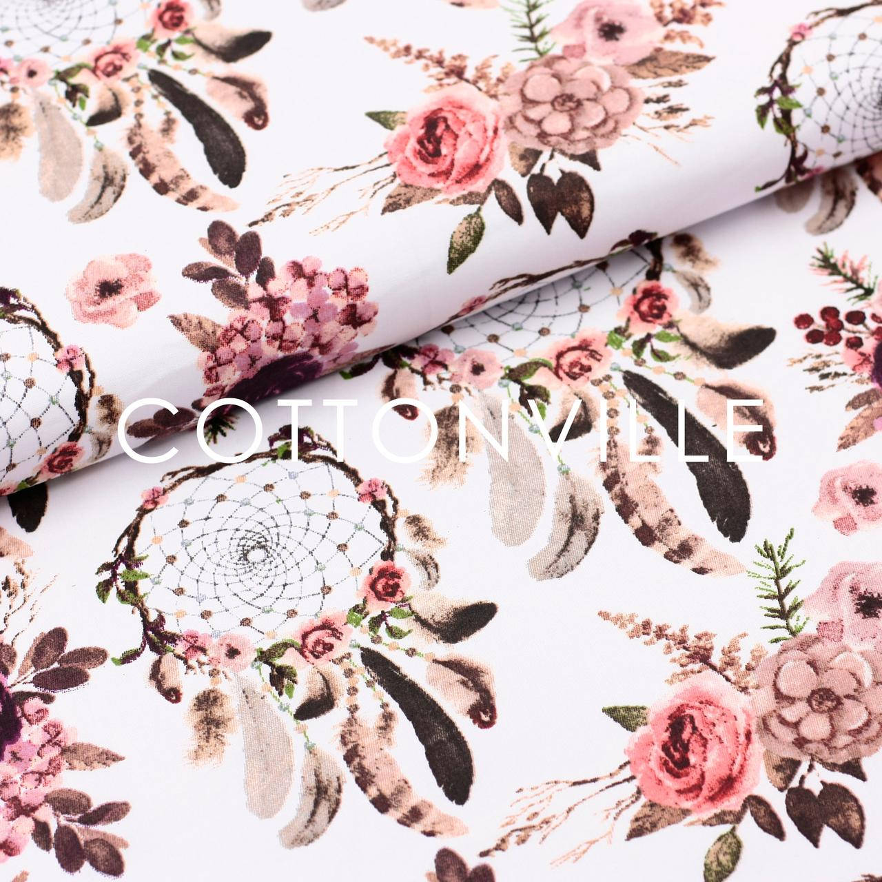 ✁ Отрезы Хлопковой ткани Ловцы снов в цветах, Разные цвета