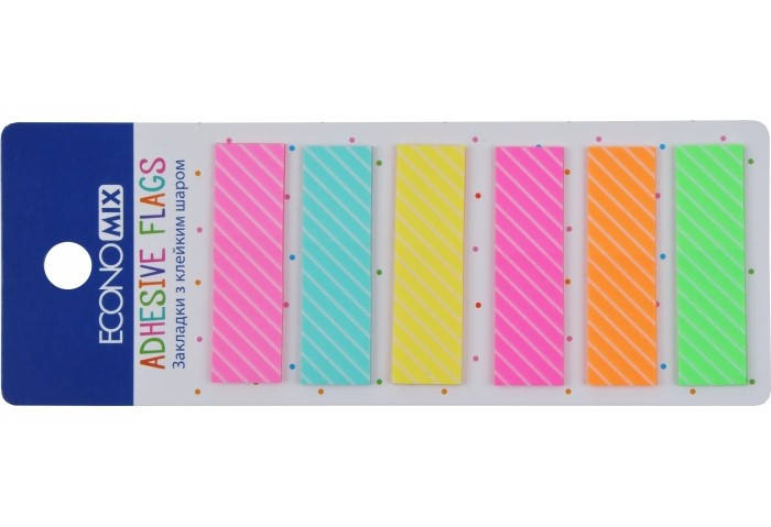 Закладки с клейким слоем 12х44 мм Economix Fun Strip, 120 шт., пласт., 6 цв., ассорти
Закладки с клейким слоем 12х44 мм Economix Fun Strip, 120 шт., пласт., 6 цв., ассорти