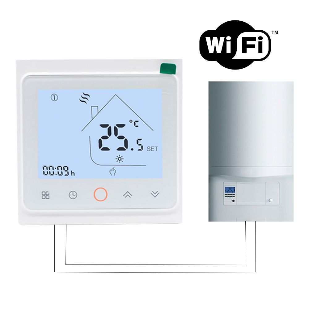 WiFi терморегулятор для газового и электрического котла котла Ecoset BHT-002 WiFi (цвет белый)
WiFi терморегулятор для газового и электрического котла котла Ecoset BHT-002 WiFi (цвет белый)