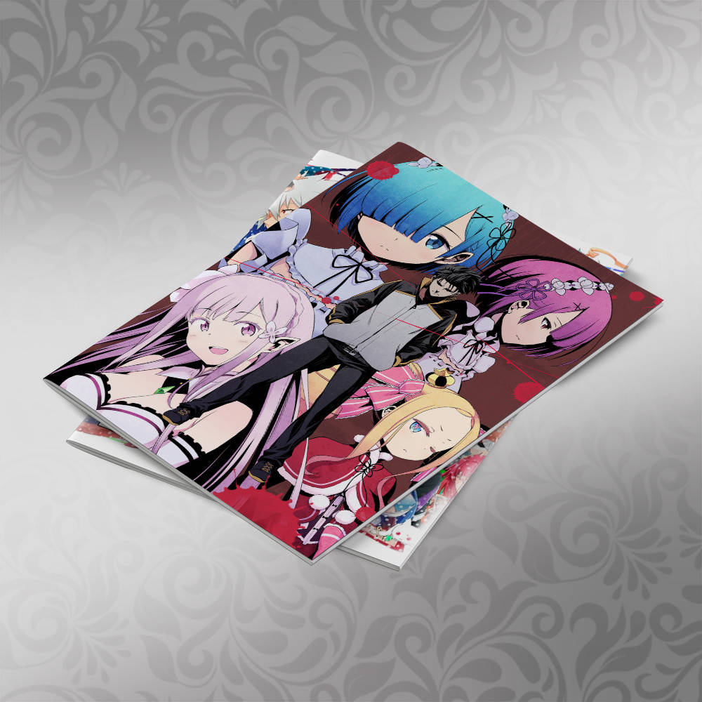 Тетрадь 48 л. на скобе клетка Re Zero 
Тетрадь 48 л. на скобе клетка Re Zero