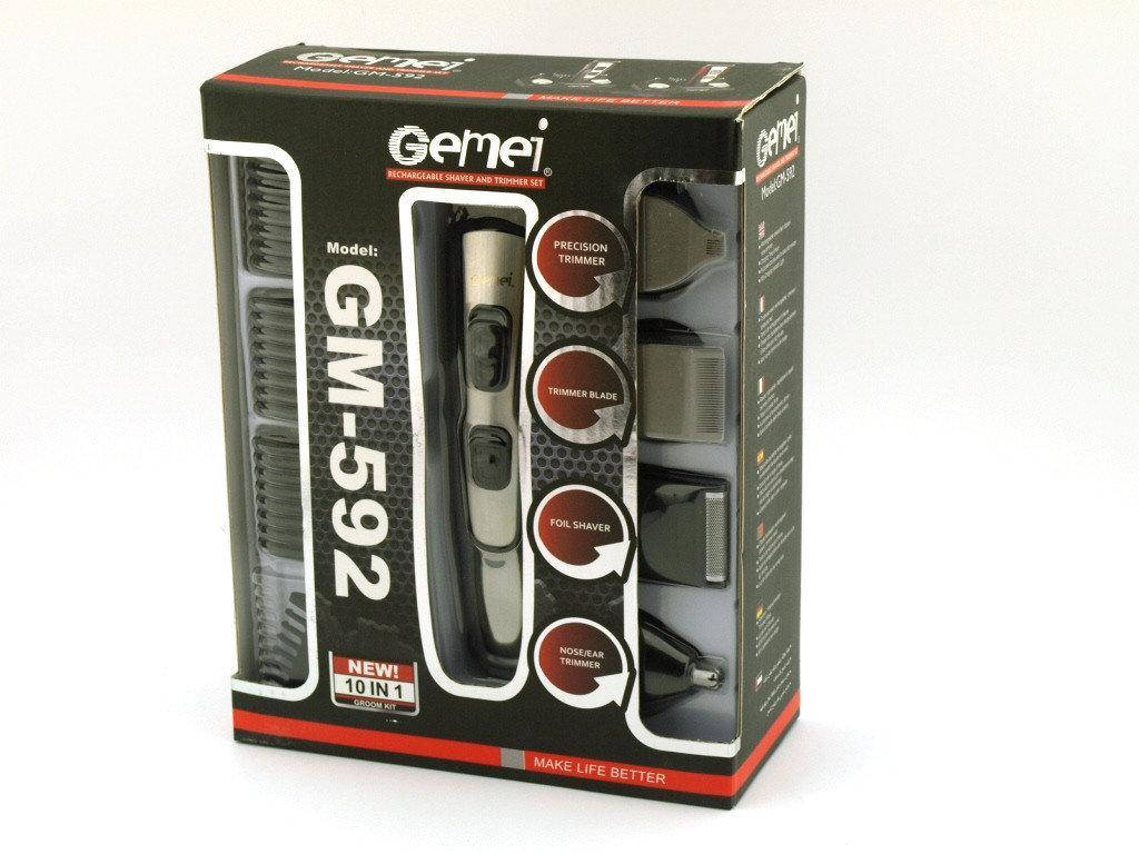 Профессиональная машинка для стрижки Gemei GM 592 10 в 1+ триммер для бороды, носа, ушей + подставка
Профессиональная машинка для стрижки Gemei GM 592 10 в 1+ триммер для бороды, носа, ушей + подставка