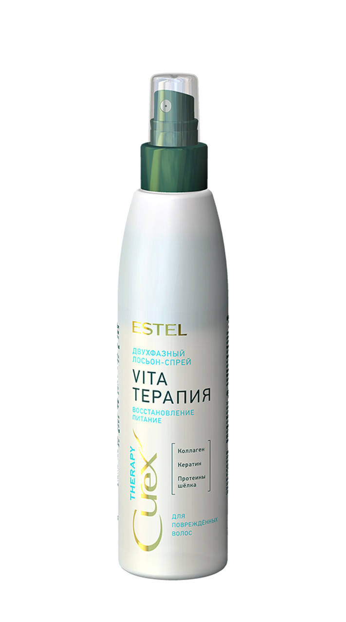 Двухфазный лосьон-спрей "Vita-терапия" для поврежденных волос ESTEL CUREX THERAPY, 200 мл
Двухфазный лосьон-спрей "Vita-терапия" для поврежденных волос ESTEL CUREX THERAPY, 200 мл