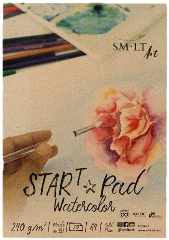 Склейка для акварели STAR T А4, 240г/м2, 20л, натуральний белий, SMILTAINIS
Склейка для акварели STAR T А4, 240г/м2, 20л, натуральний белий, SMILTAINIS