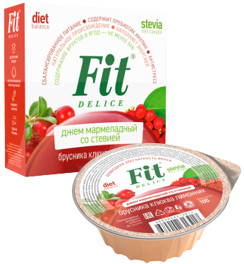 Джем мармеладный со стевией ФитПарад Fit Delice вкус Брусника-Клюква-Лимон (100 грамм)
Джем мармеладный со стевией ФитПарад Fit Delice вкус Брусника-Клюква-Лимон (100 грамм)