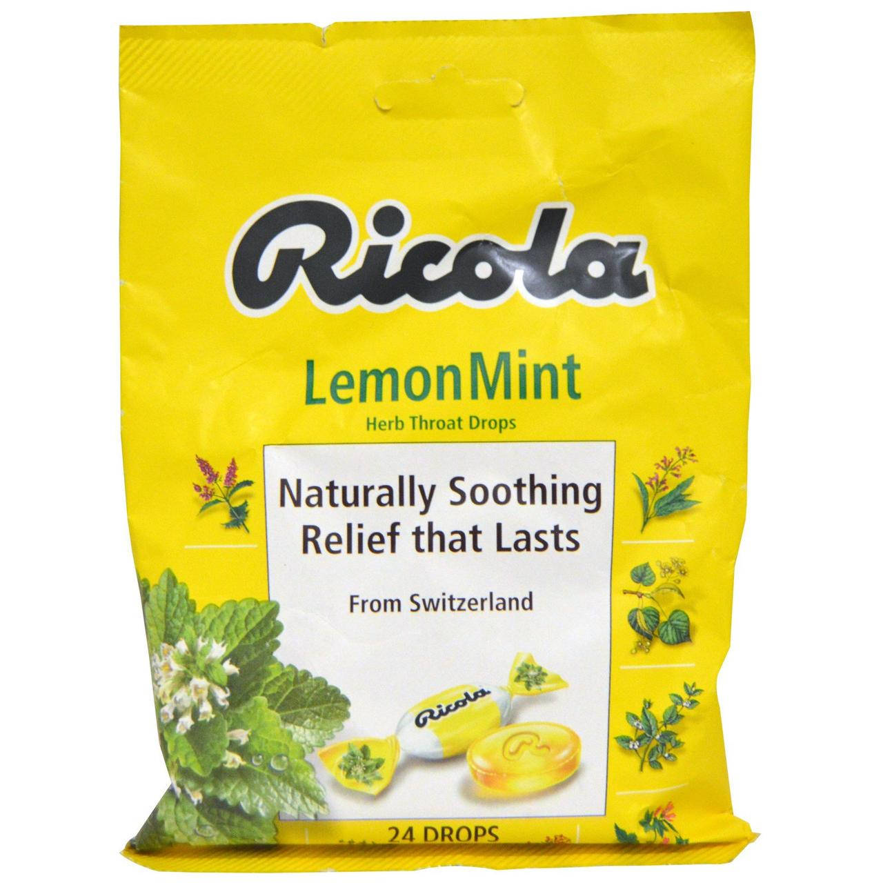 Ricola, Травяные пастилки для горла, лимонная мята, 24 пастилки, официальный сайт, RIC-07948
Ricola, Травяные пастилки для горла, лимонная мята, 24 пастилки, официальный сайт, RIC-07948