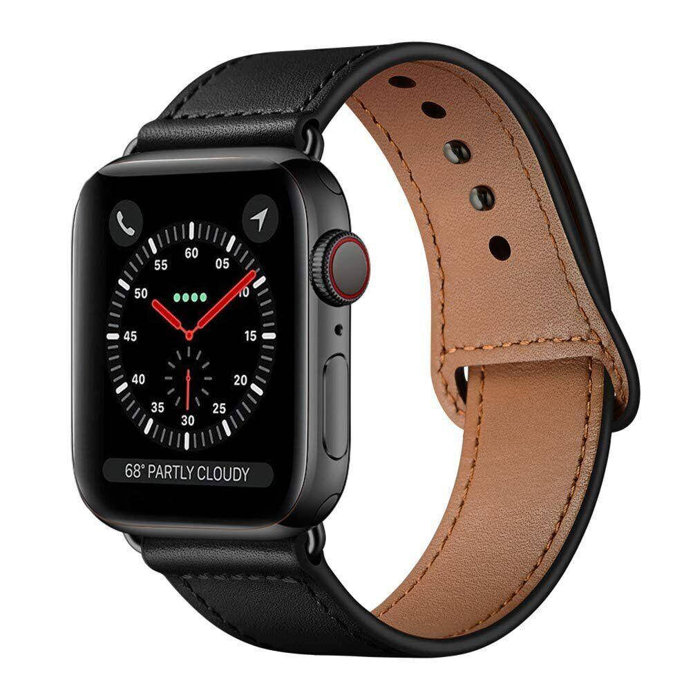 Кожаный ремешок STR на современной застежке для Apple Watch 45/44/42 (Series SE/7/6/5/4/3/2/1) - Black
Кожаный ремешок STR на современной застежке для Apple Watch 45/44/42 (Series SE/7/6/5/4/3/2/1) - Black