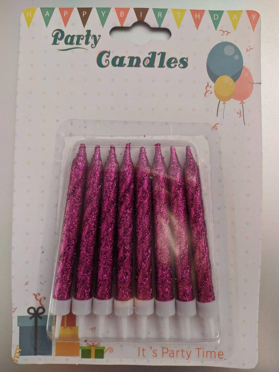 Свечи для торта Розовые с блестками 9 см 8 шт
Свечи для торта Розовые с блестками 9 см 8 шт