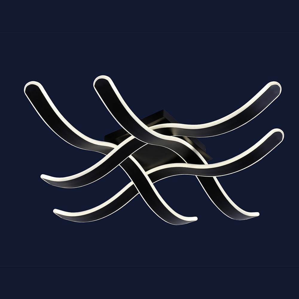 Светодиодная потолочная люстра цвет черный 84W Levistella&801L7115+4 BK 
Светодиодная потолочная люстра цвет черный 84W Levistella&801L7115+4 BK