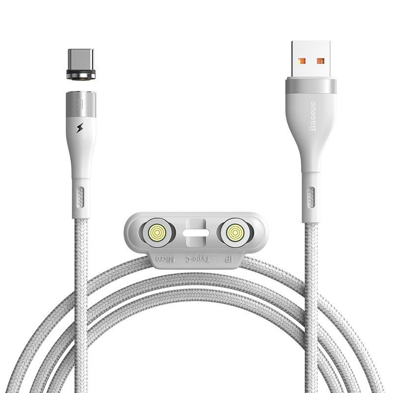 Кабель 3в1 магнитный для зарядки телефона Baseus Combo MicroUSB+Type-C+Lightning |100см 3A| Белый
Кабель 3в1 магнитный для зарядки телефона Baseus Combo MicroUSB+Type-C+Lightning |100см 3A| Белый