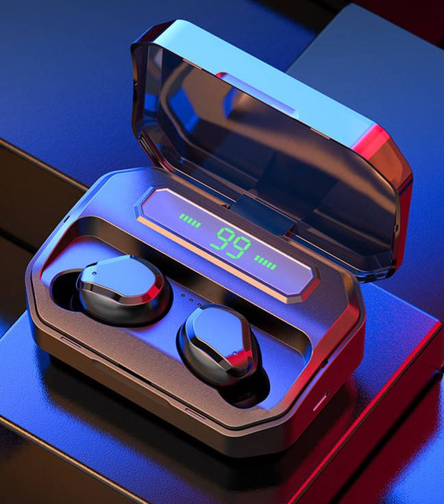 Беспроводные сенсорные наушники гарнитура в кейсе с павербанком с влагозащитой NiYE TT5 Bluetooth Черные, Черный 
Беспроводные сенсорные наушники гарнитура в кейсе с павербанком с влагозащитой NiYE TT5 Bluetooth Черные, Черный