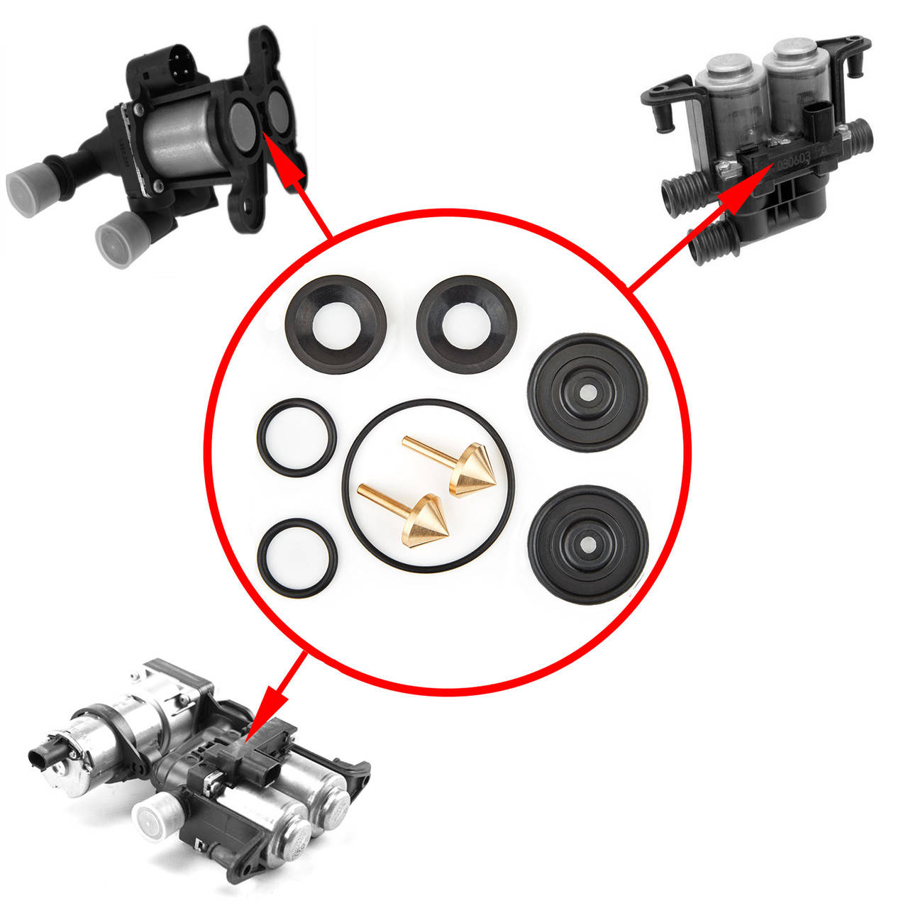 Ремкомплект клапанов печки BMW E39, E38, E53, E34, E32, E31, E65, E66, E60, E61, E63, E64
Ремкомплект клапанов печки BMW E39, E38, E53, E34, E32, E31, E65, E66, E60, E61, E63, E64