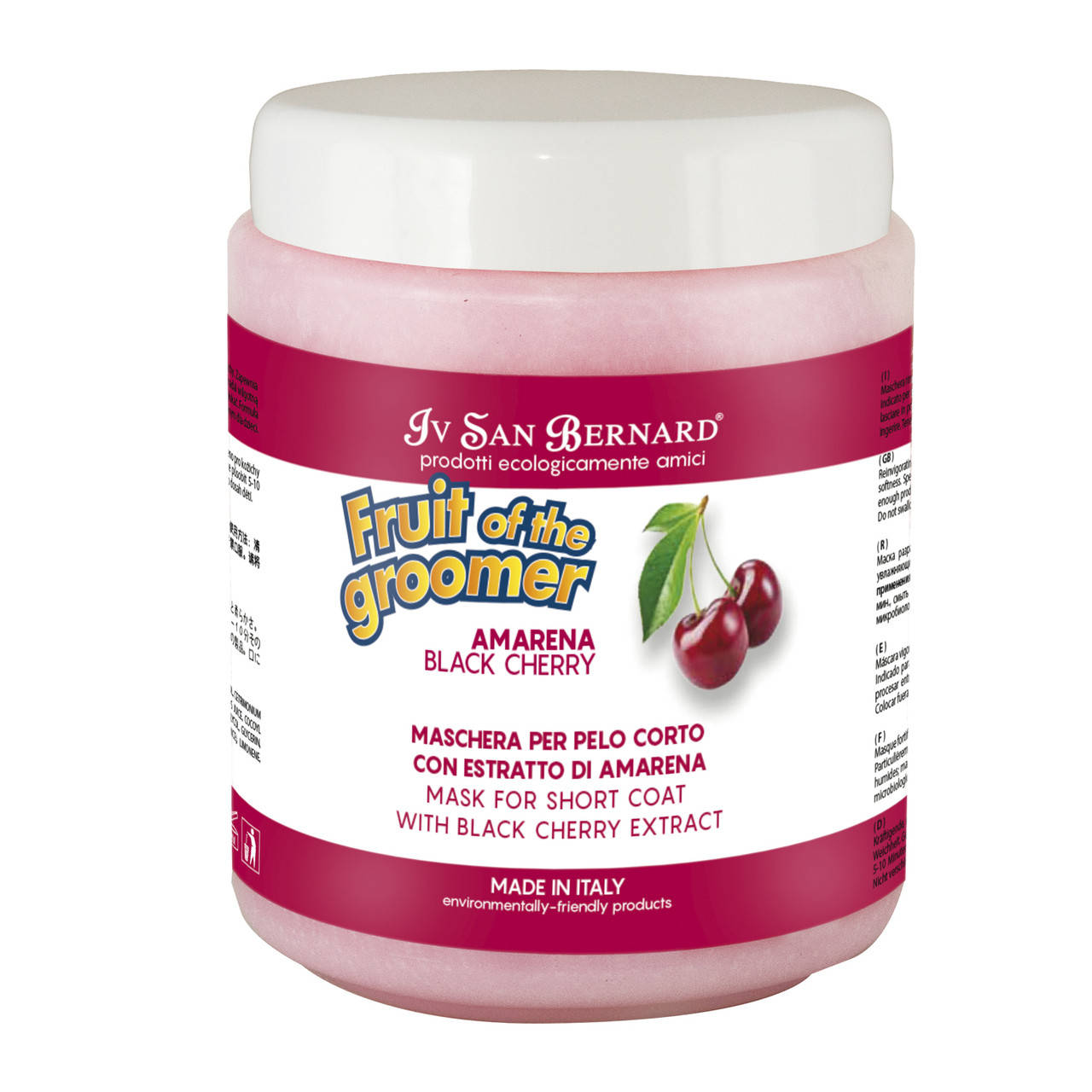 Iv San Bernard Black Cherry Маска для короткої шерсті, с протеінами шовку та чорною вишнею, 1л
Iv San Bernard Black Cherry Маска для короткої шерсті, с протеінами шовку та чорною вишнею, 1л
