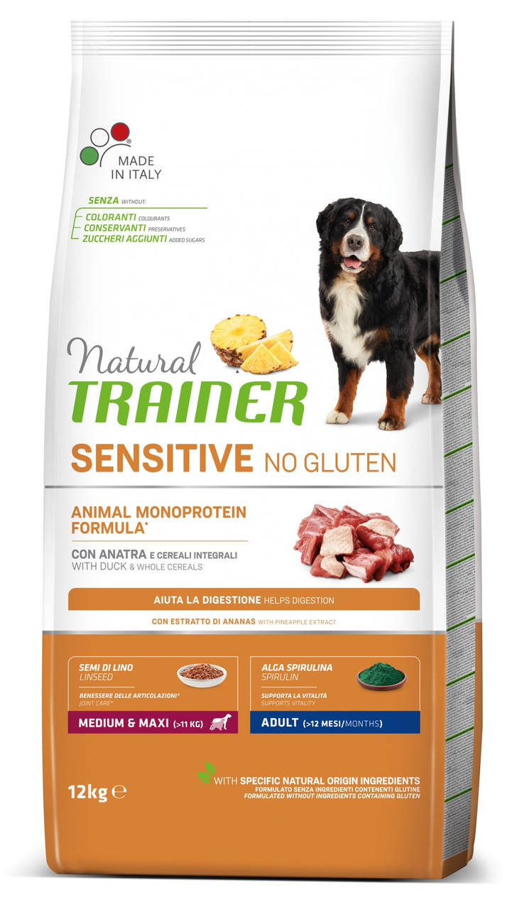 Сухой корм для взрослых собак средних и крупных пород Trainer Natural Dog Sensitive Adult Medium & Maxi
Сухой корм для взрослых собак средних и крупных пород Trainer Natural Dog Sensitive Adult Medium & Maxi
