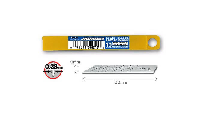 Лезвия OLFA SAB-10 9мм 10 шт.
Лезвия OLFA SAB-10 9мм 10 шт.