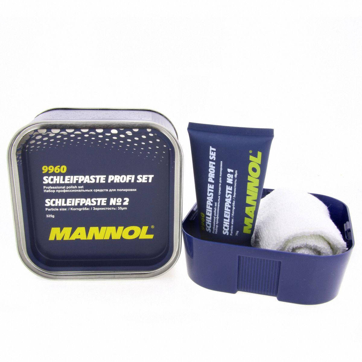 Набор для полировки кузова автомобиля Mannol 9960 SCHLEIFPASTE PROFI SET 325г+75г (полировочная паста)
Набор для полировки кузова автомобиля Mannol 9960 SCHLEIFPASTE PROFI SET 325г+75г (полировочная паста)