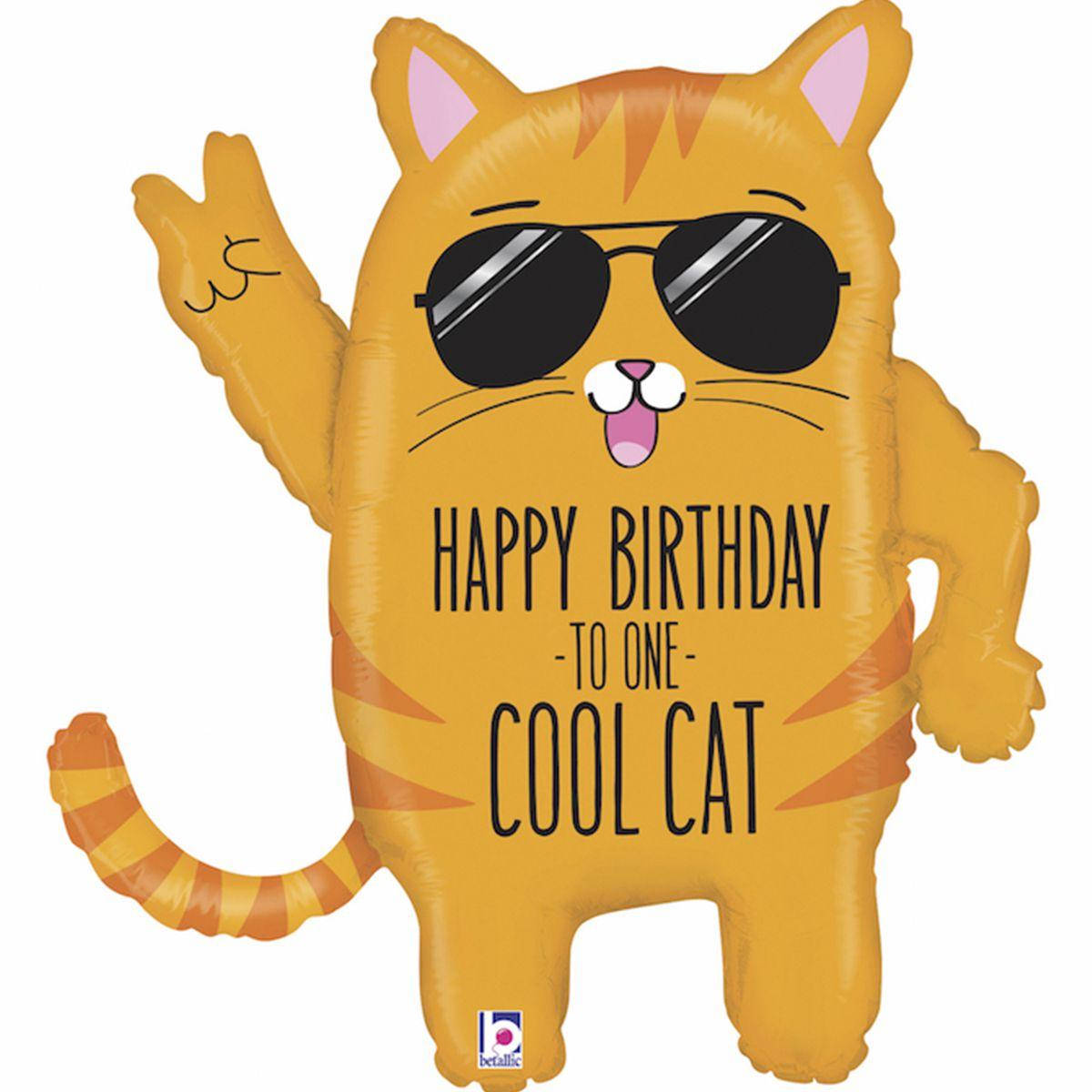 Фольгированный большой шар Grabo рыжий Супер кот с надписью Happy birthday to one cool cat, 63х54 см, Черный
Фольгированный большой шар Grabo рыжий Супер кот с надписью Happy birthday to one cool cat, 63х54 см, Черный