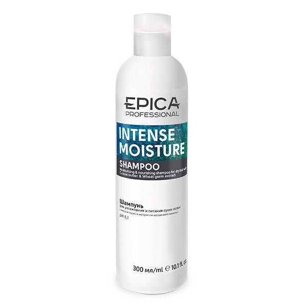 Шампунь EPICA Intense Moisture для увлажнения и питания сухих волос с маслом какао (300 мл) 
Шампунь EPICA Intense Moisture для увлажнения и питания сухих волос с маслом какао (300 мл)