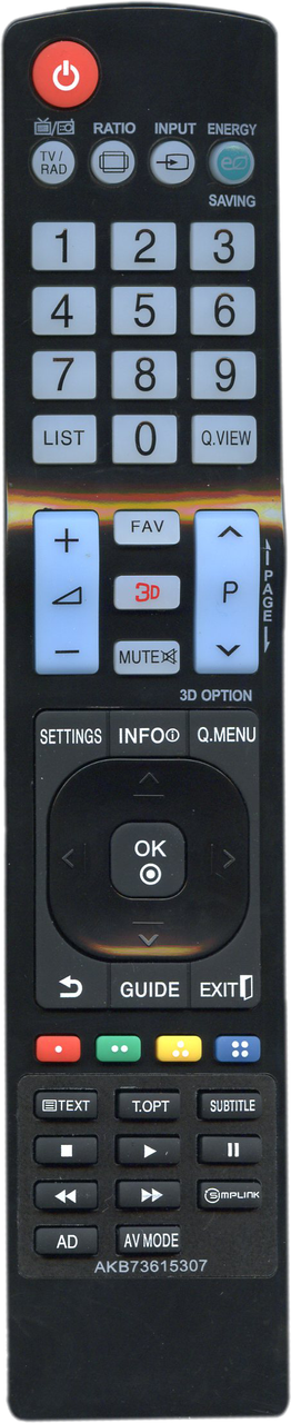 Пульт ду lg AKB73615307 
Пульт ду lg AKB73615307