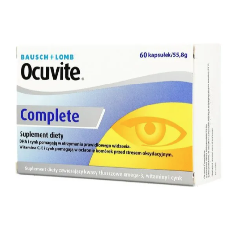 Окювайт Ocuvite Complete Витамины Для Глаз и Зрения 60 кап Bausch & Lomb Польша Доставка из ЕС
Окювайт Ocuvite Complete Витамины Для Глаз и Зрения 60 кап Bausch & Lomb Польша Доставка из ЕС