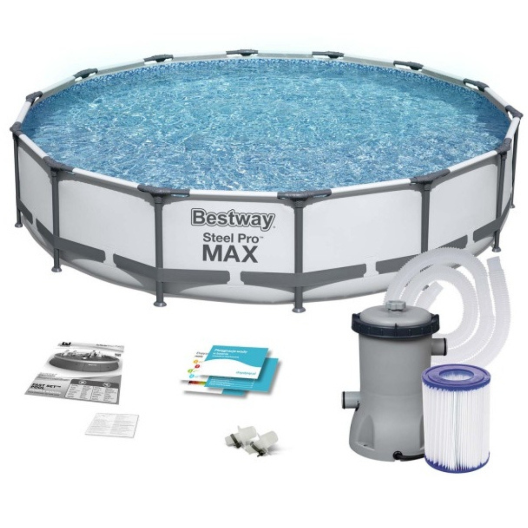 Каркасный бассейн Bestway 56595 (427х84см) с картриджным фильтром и лестницей Бассейн для дома 9 в 1
Каркасный бассейн Bestway 56595 (427х84см) с картриджным фильтром и лестницей Бассейн для дома 9 в 1