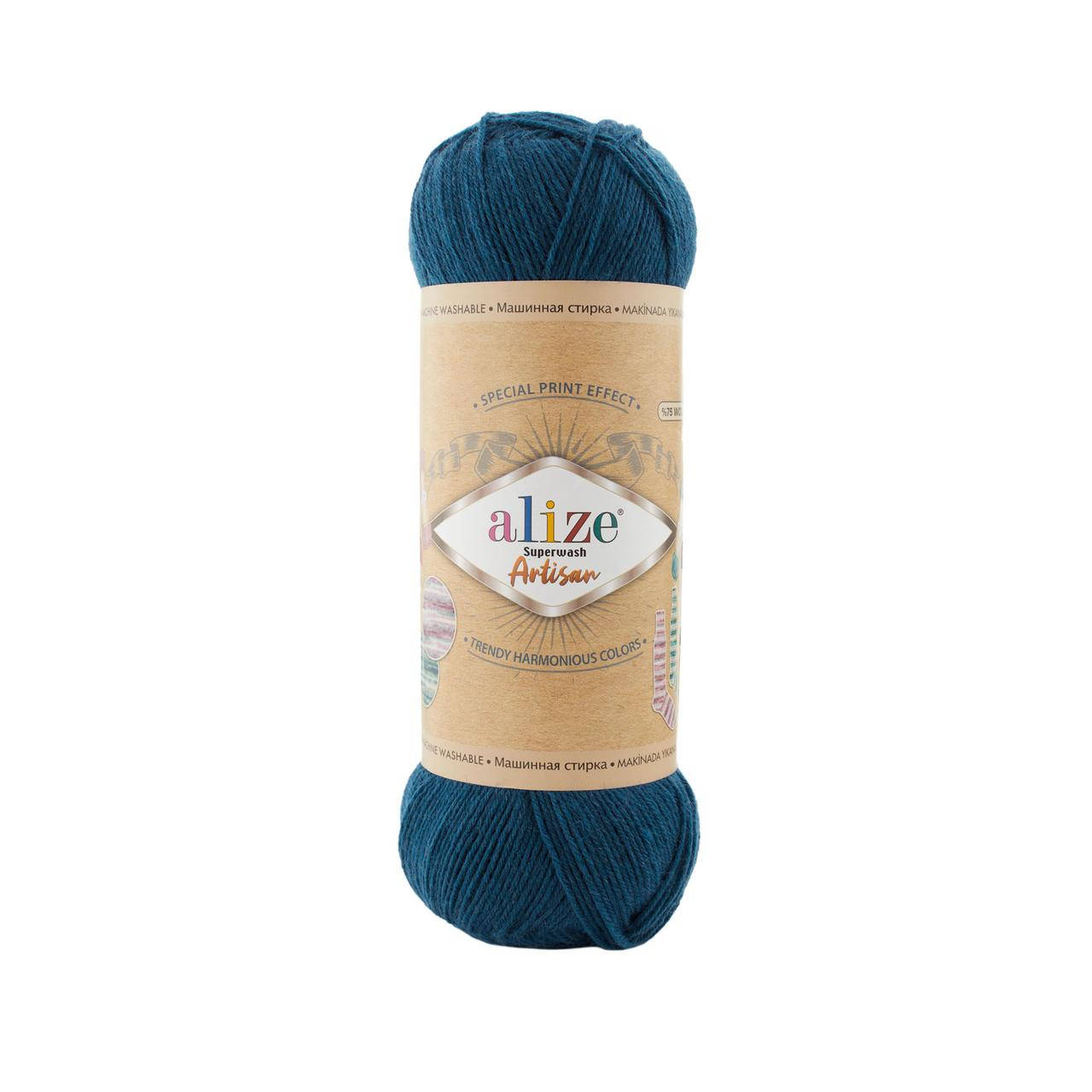 Alize Superwash Artisan (Ализе Супервош Артизан) № 666 петрольный (Пряжа, нитки для вязания)
Alize Superwash Artisan (Ализе Супервош Артизан) № 666 петрольный (Пряжа, нитки для вязания)