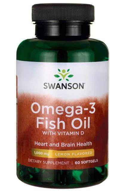 Омега-3 рыбий жир с витамином Д, Omega-3 Fish Oil with Vitamin D, Swanson, 1000 мг, вкус лимона, 60 гелевых к
Омега-3 рыбий жир с витамином Д, Omega-3 Fish Oil with Vitamin D, Swanson, 1000 мг, вкус лимона, 60 гелевых к