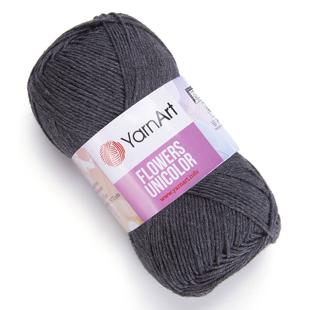 YarnArt Flowers Unicolor (ЯрнАрт Фловерс Униколор) № 745 темно-серый (Пряжа коттон, нитки для вязания)
YarnArt Flowers Unicolor (ЯрнАрт Фловерс Униколор) № 745 темно-серый (Пряжа коттон, нитки для вязания)
