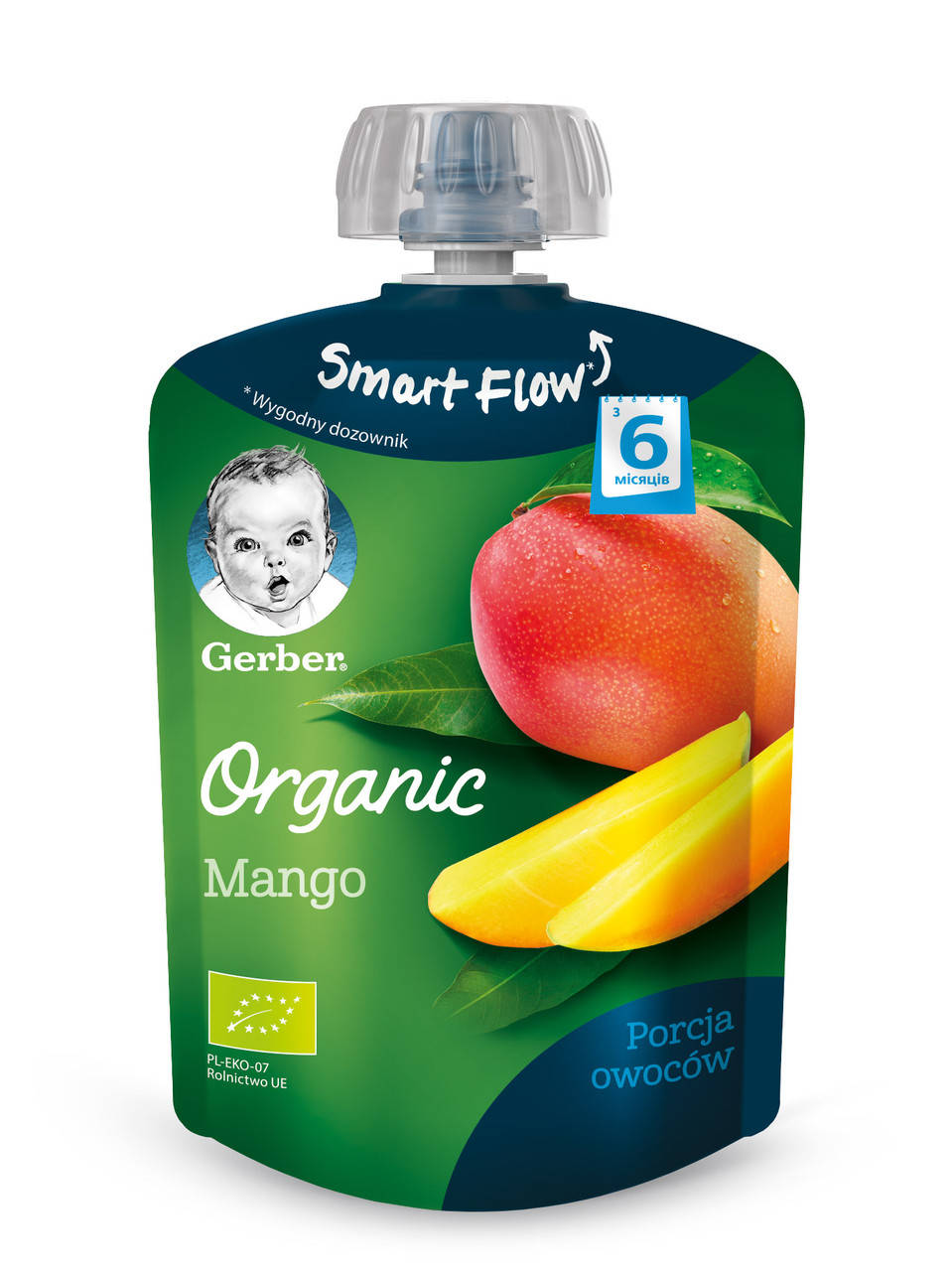 Пюре GERBER Organic Манго, 90г 
Пюре GERBER Organic Манго, 90г