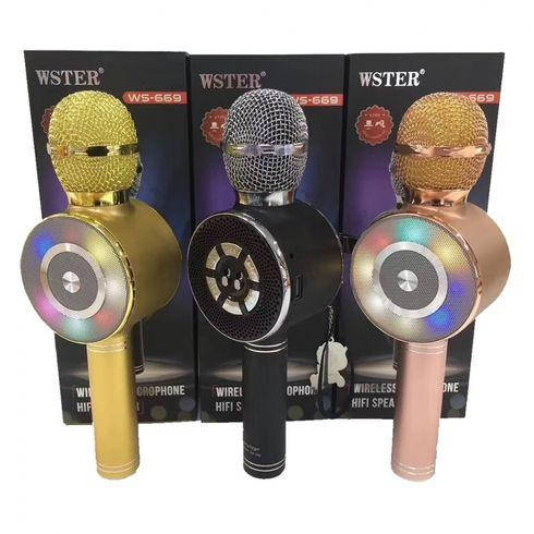 Караоке микрофон Wster WS-669 беспроводной микрофон со встроенным динамиком (USB, microSD, AUX, Bluetooth)
Караоке микрофон Wster WS-669 беспроводной микрофон со встроенным динамиком (USB, microSD, AUX, Bluetooth)