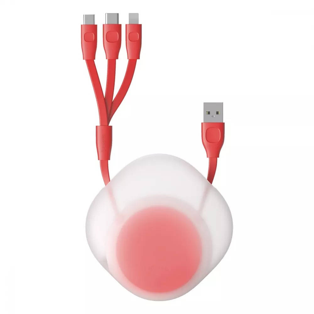 Кабель Baseus CAMLT-TY09 Lets Go Little Reunion Adjustable 3-in-1 Micro USB/Lightning/Type-C 3A 0.85m red
Кабель Baseus CAMLT-TY09 Lets Go Little Reunion Adjustable 3-in-1 Micro USB/Lightning/Type-C 3A 0.85m red