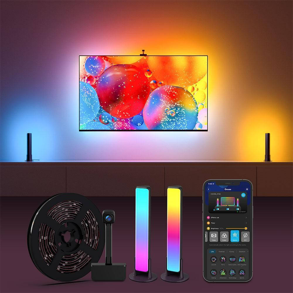 Подсветка для телевизора 55-65 диагонали - Govee Immersion Kit светодиодная LED лента + 2 светодиодные панели
Подсветка для телевизора 55-65 диагонали - Govee Immersion Kit светодиодная LED лента + 2 светодиодные панели
