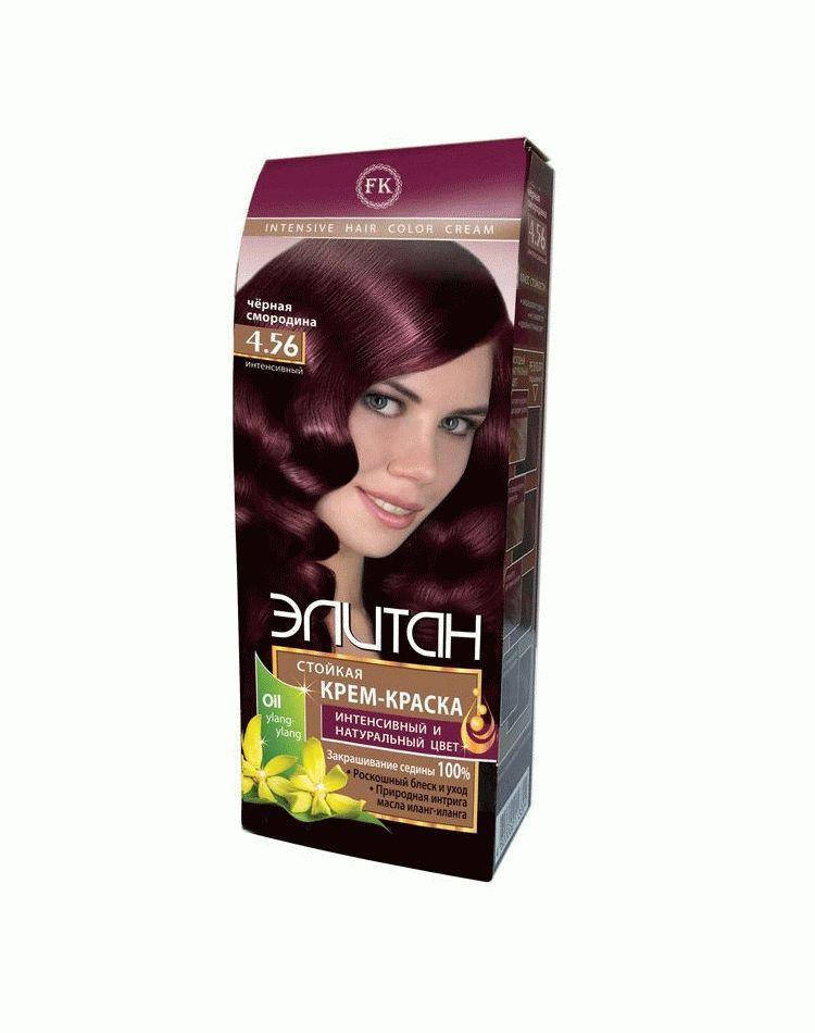 Крем-краска для волос интенсив Элитан, 100 мл №4.56 Черная смородина 
Крем-краска для волос интенсив Элитан, 100 мл №4.56 Черная смородина