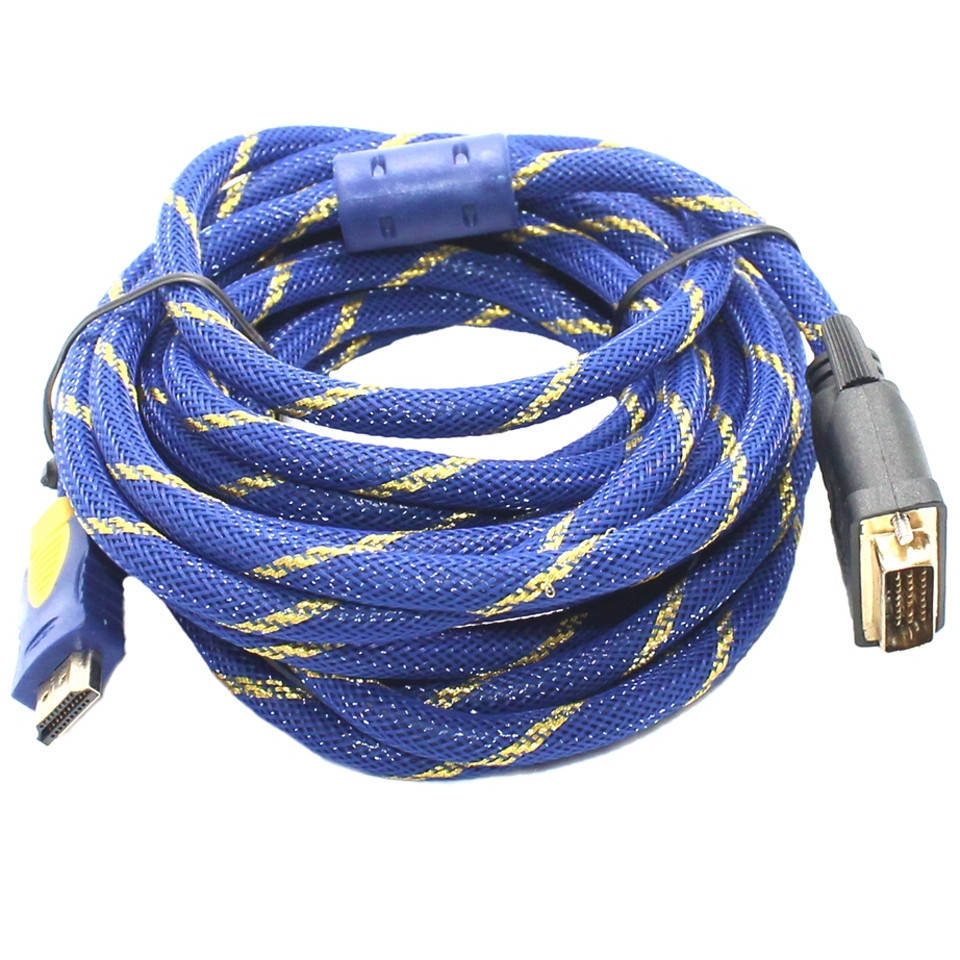 Кабель переходник HDMI to DVI-D 5 метров Dual Link Мультимедийный для монитора с ферритовыми фильтрами, Синий
Кабель переходник HDMI to DVI-D 5 метров Dual Link Мультимедийный для монитора с ферритовыми фильтрами, Синий