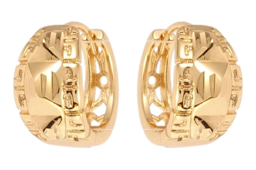 Серьги Xuping Позолота 18K колечки "Декоративный орнамент"