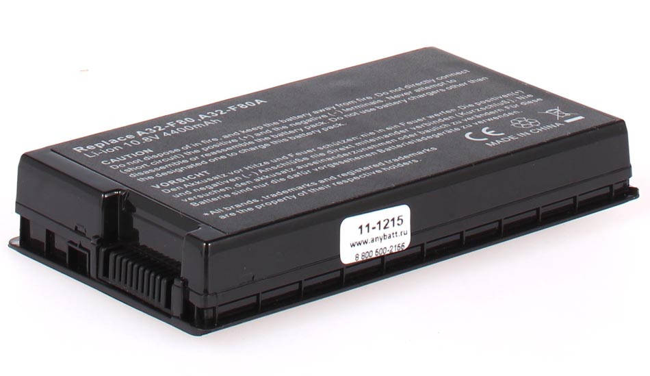 Батарея для ноутбука Asus A8, F8, X60, X61, N81, F80, F81, F83, X80, X81, X85 (A32-F80) 11.1V 5200mAh, Черный
Батарея для ноутбука Asus A8, F8, X60, X61, N81, F80, F81, F83, X80, X81, X85 (A32-F80) 11.1V 5200mAh, Черный