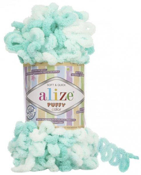 Alize Puffy Color (Ализе Пуффи Колор) № 5891 (Пряжа, нитки для вязания руками), Разные цвета