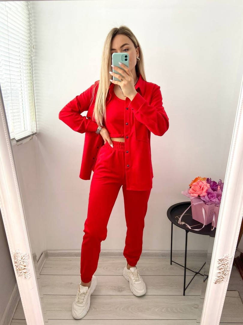 Женский костюм тройка рубашка+брюки+топ замша S-M; L-XL (10цв) "FELIX" недорого от прямого поставщика, Разные цвета
Женский костюм тройка рубашка+брюки+топ замша S-M; L-XL (10цв) "FELIX" недорого от прямого поставщика, Разные цвета