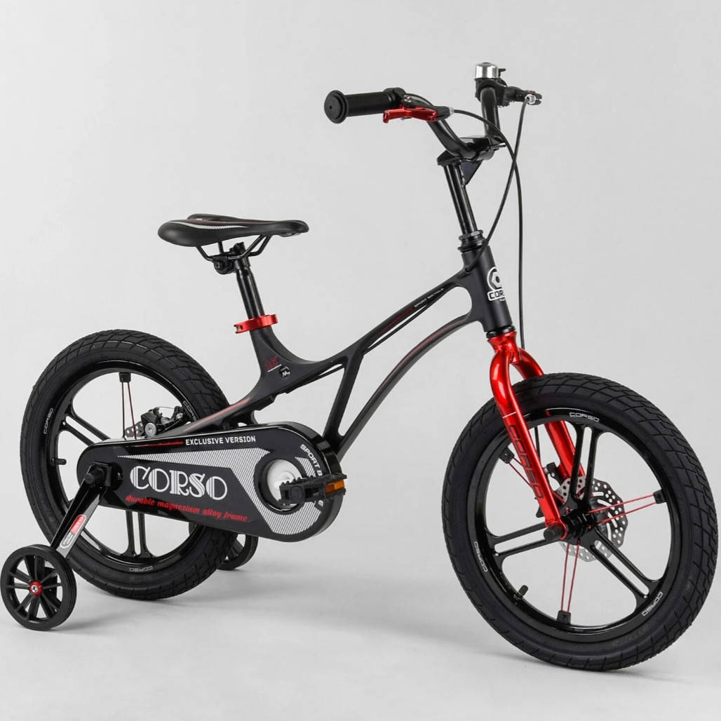 Велосипед магниевый 16" дюймов 2-х колёсный "CORSO" LT-55300 (1) магниевые диски, ручной дисковый тормоз, доп.
Велосипед магниевый 16" дюймов 2-х колёсный "CORSO" LT-55300 (1) магниевые диски, ручной дисковый тормоз, доп.
