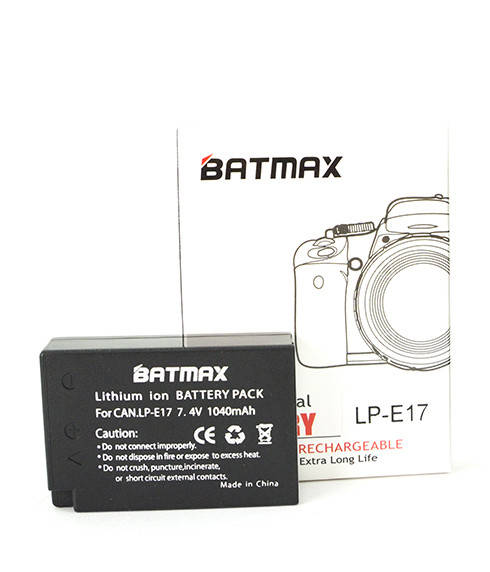 Аккумуляторы LP-E17 1040mA Batmax Canon EOS M3 M5 EOS 750D 760D EOS T6i T6S EOS 8000D X8i EOS 200D ( Batmax LP-E17 ) 
Аккумуляторы LP-E17 1040mA Batmax Canon EOS M3 M5 EOS 750D 760D EOS T6i T6S EOS 8000D X8i EOS 200D ( Batmax LP-E17 )