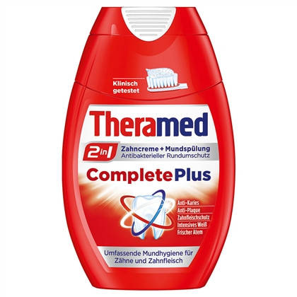 Theramed 2in1 Complete Plus Zahncreme + Mundspülung - Зубная паста + жидкость для полоскания рта 2в1
Theramed 2in1 Complete Plus Zahncreme + Mundspülung - Зубная паста + жидкость для полоскания рта 2в1
