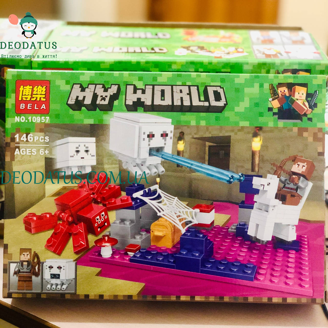 Конструктор 10957 Minecraft My world Майнкрафт Подземное царство Паук 146 дет