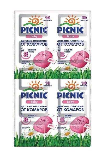 Пластины от комаров PICNIC Baby 10шт/уп 
Пластины от комаров PICNIC Baby 10шт/уп