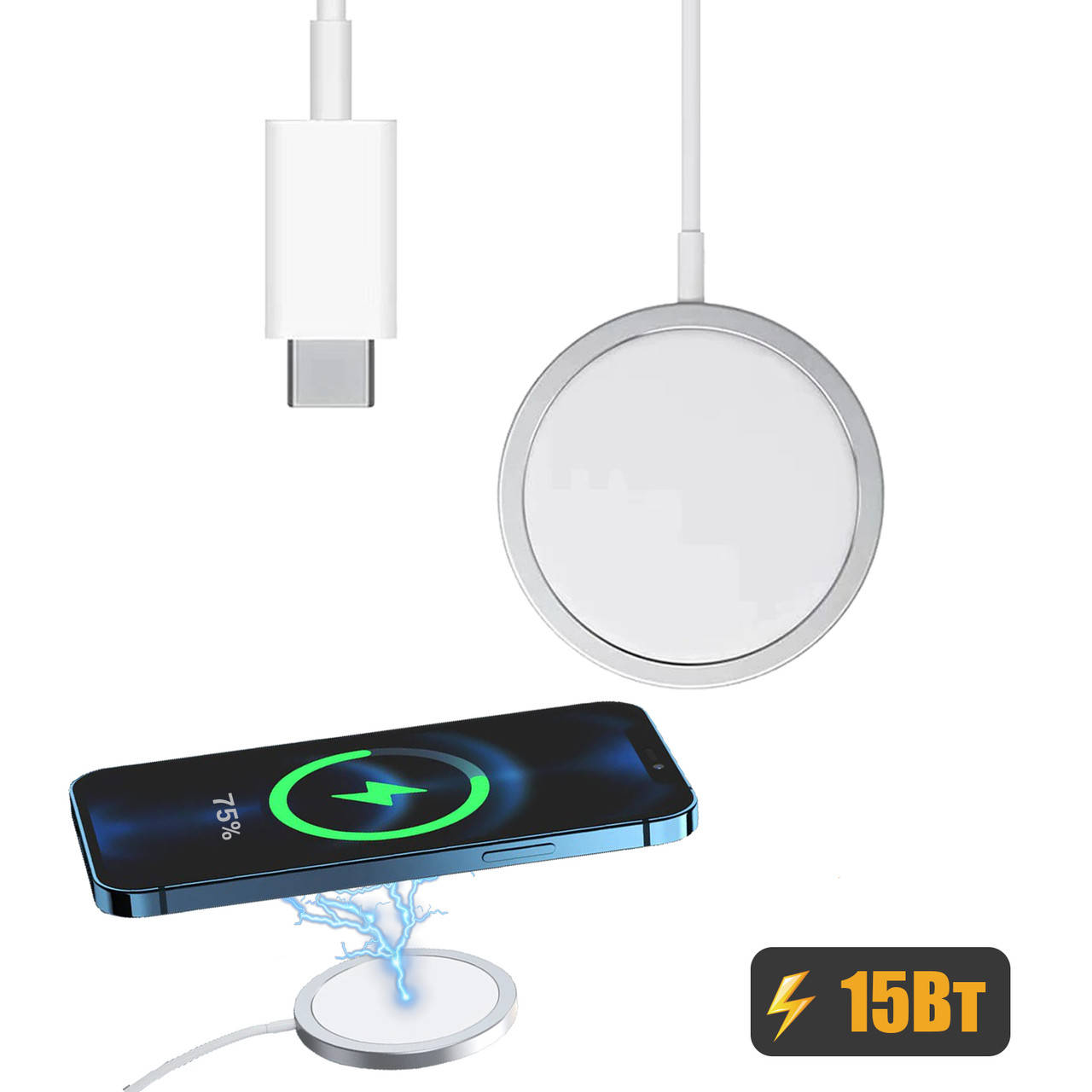 Беспроводное магнитное зарядное устройство Apple MagSafe Charger для Iphone 15w беспроводная зарядка UKG
Беспроводное магнитное зарядное устройство Apple MagSafe Charger для Iphone 15w беспроводная зарядка UKG
