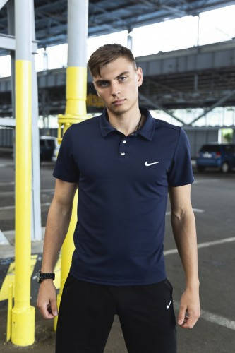 Футболка Поло Мужская синяя в стиле Nike (Найк) XXL 
Футболка Поло Мужская синяя в стиле Nike (Найк) XXL